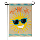 HOT HOT HOT Sunshine Burlap Garden Flag