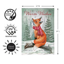 Winter Grove Fox Burlap Flag Garden