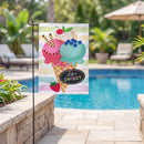 Life Is Sweet Burlap Flag Garden