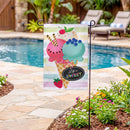 Life Is Sweet Burlap Flag Garden