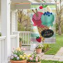 Life Is Sweet Burlap Flag House