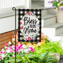 Bless This Home Burlap Flag Garden