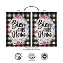 Bless This Home Burlap Flag Garden