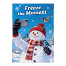 Freeze the Moment Burlap Flag Garden