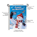 Freeze the Moment Burlap Flag Garden