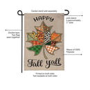 Quilted Fall Leaf Burlap Flag Garden