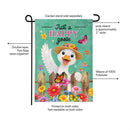 Just a Happy Goose Burlap Garden Flag Garden