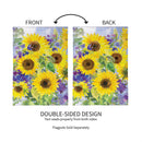 Sunflower Happiness Burlap House Flag