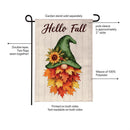Leaf Gnome Burlap Flag Garden
