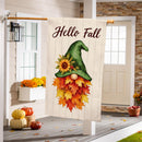 Leaf Gnome Burlap Flag House