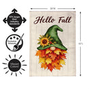 Leaf Gnome Burlap Flag House
