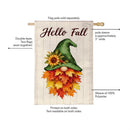 Leaf Gnome Burlap Flag House