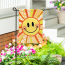 Sunny Smiles Burlap Garden Flag