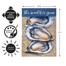The World Is Your Oyster Burlap Flag House