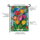Stained-Glass Tulips Burlap Flag Garden
