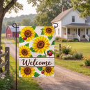 Sunflower Burst Burlap Flag Garden
