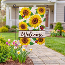 Sunflower Burst Burlap Flag Garden