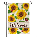 Sunflower Burst Burlap Flag Garden