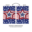 Patriotic Star Power Burlap Garden Flag