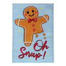 Gingerbread Oh Snap! Burlap Flag House