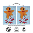 Gingerbread Oh Snap! Burlap Flag House