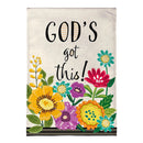 God's Got This Burlap Flag Garden