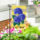 Hydrangea Blossom Burlap Garden Flag