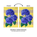 Hydrangea Blossom Burlap Garden Flag