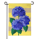 Hydrangea Blossom Burlap Garden Flag