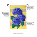 Hydrangea Blossom Burlap Garden Flag