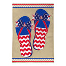 Ric Rac Patriotic Flip Flop Burlap Garden Flag