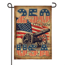 250th Anniversary Cannons Burlap Garden Flag