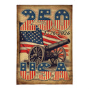 250th Anniversary Cannons Burlap Garden Flag