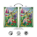 Stained Glass Dragonflies Burlap Flag Garden