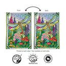 Stained Glass Dragonflies Burlap Flag House
