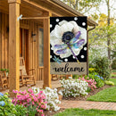 Radiant Dragonfly Welcome Burlap Flag House