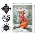 Winter Grove Fox Burlap Flag House
