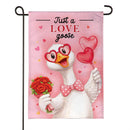 Just a Love Goose Burlap Garden Flag Garden