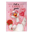 Just a Love Goose Burlap Garden Flag Garden