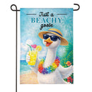 Just a Beachy Goose Burlap Garden Flag Garden