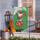 Twas the Night Before Christmas Mighty Merry Mouse Burlap Flag Garden