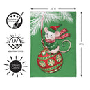 Twas the Night Before Christmas Mighty Merry Mouse Burlap Flag Garden