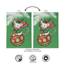 Twas the Night Before Christmas Mighty Merry Mouse Burlap Flag Garden