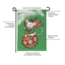 Twas the Night Before Christmas Mighty Merry Mouse Burlap Flag Garden