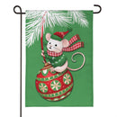 Twas the Night Before Christmas Mighty Merry Mouse Burlap Flag Garden