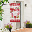 Country Heart Wreath Burlap House Flag