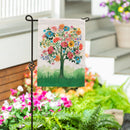 Blooming Tree of Life Burlap Garden Flag