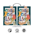Pet Central Crazy Cat Lady Burlap Flag Garden