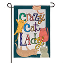 Pet Central Crazy Cat Lady Burlap Flag Garden