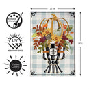 Courtly Check Fall Floral Burlap Flag Garden